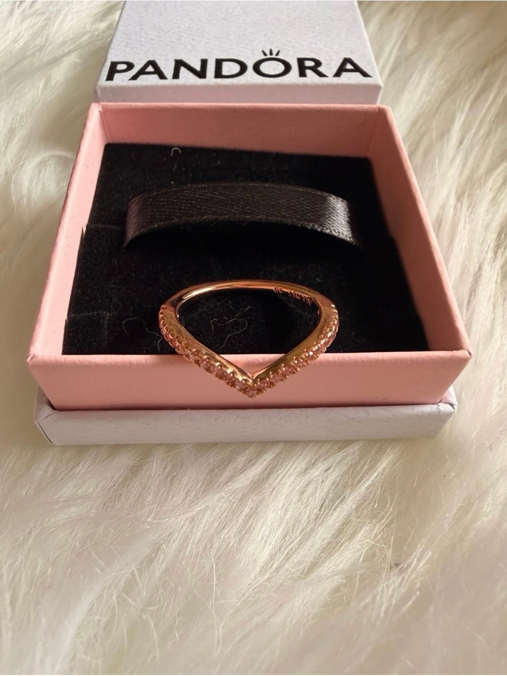 Pandora Timeless Wish Sparkling Pink Rose Gold Ring